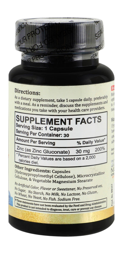 BIOBOLIC NUTRITION zinc 30mg 30s - Makkah Pharmacy