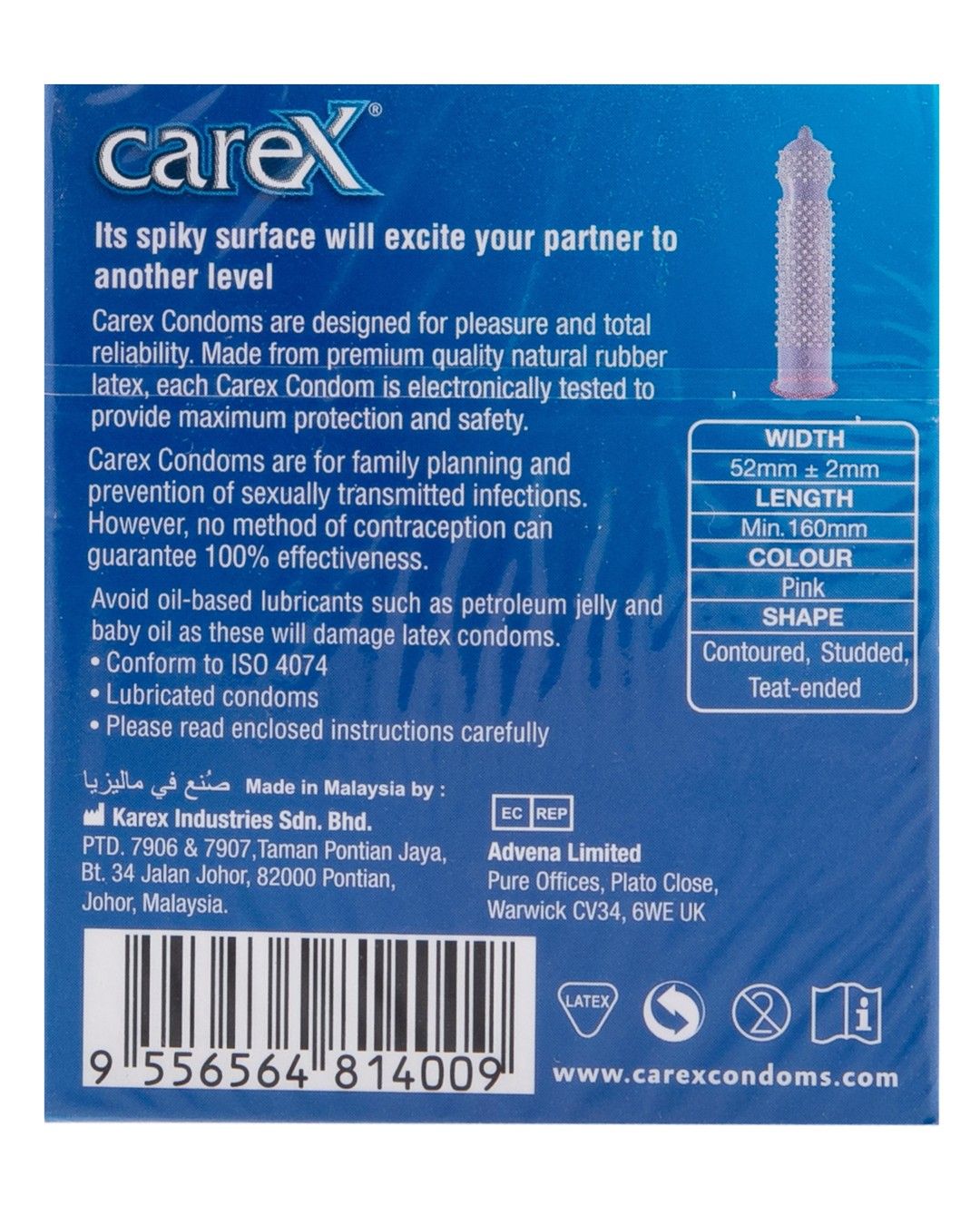 Carex Condoms Super Studded 3s - Makkah Pharmacy