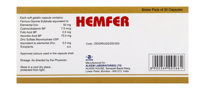 Hemfer Haematinic Supplement - Makkah Pharmacy