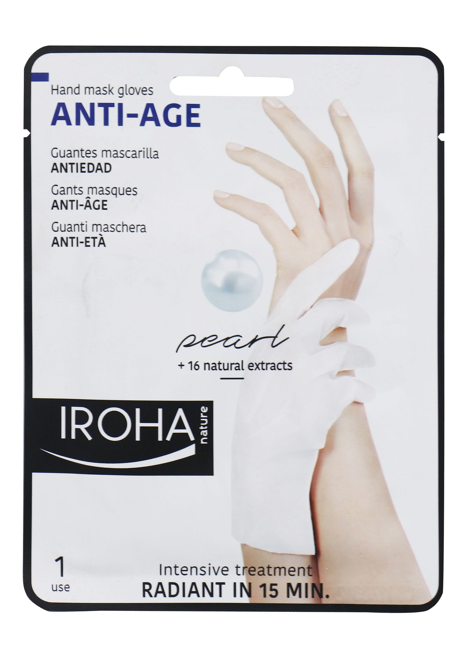 Iroha Nature Hand & NailGlove Mask Anti Age Pearl - Makkah Pharmacy