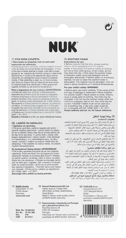Nuk Soother Chain with Ring - Makkah Pharmacy