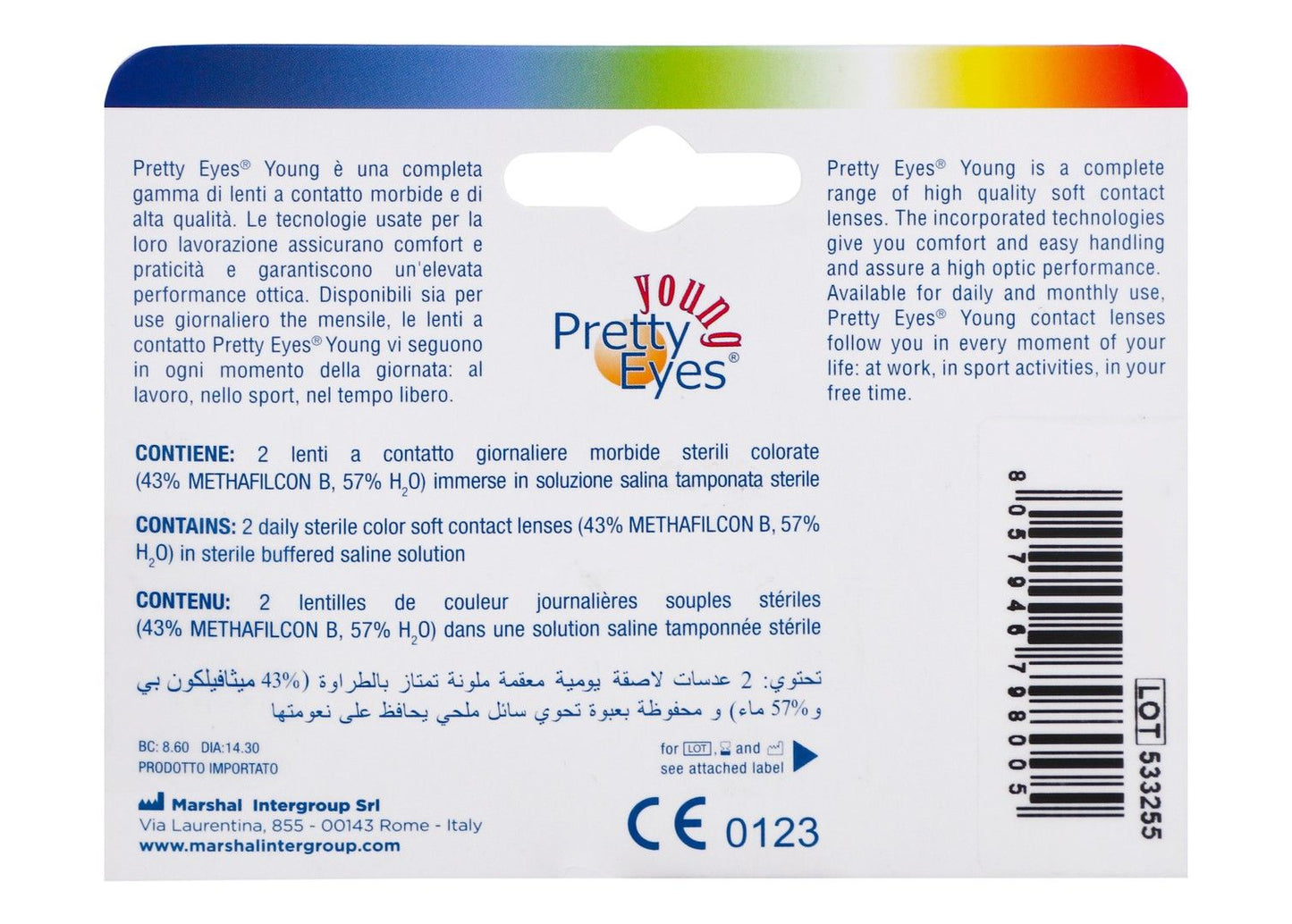 Pretty Daily Contact Lens - Blue - Makkah Pharmacy