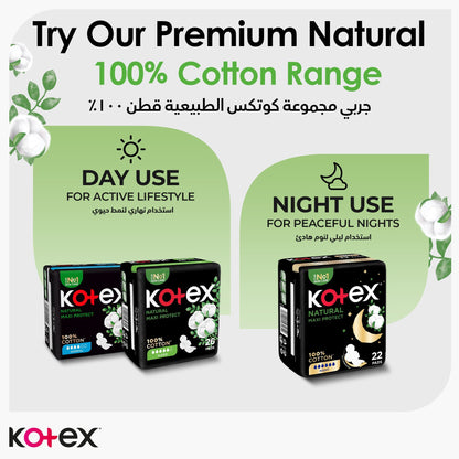 Kotex Soft Normal Maxi Protect Sanitary Pads Value Pack, 32 Pieces