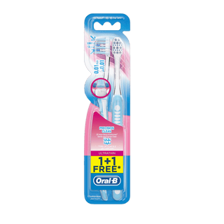 Oral-B Ultrathin Precision Clean Extra Soft Manual Toothbrush, 2 Pieces - Makkah Pharmacy