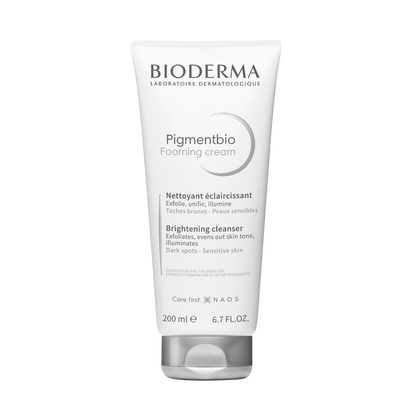 Bioderma Pigmentbio Face & Body Foaming Cream Cleanser for Dark Spots & Sensitive Skin, 200ml - Makkah Pharmacy