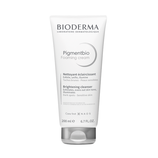 Bioderma Pigmentbio Face & Body Foaming Cream Cleanser for Dark Spots & Sensitive Skin, 200ml - Makkah Pharmacy