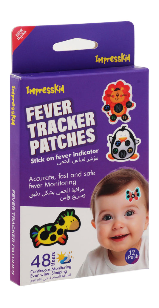 Impresskid Fever Tracker Patches, 12 Pieces - Makkah Pharmacy