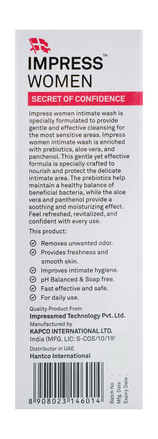 Impress Women Ultra Protection Intimate Hygiene Wash, 110ml - Makkah Pharmacy