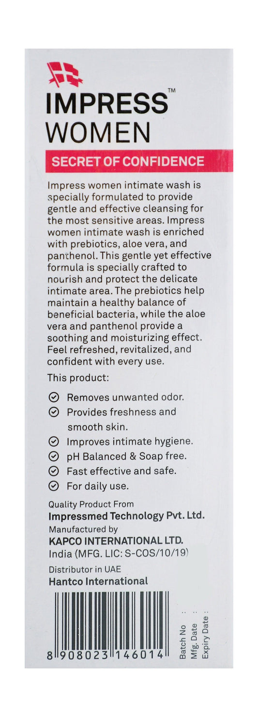Impress Women Ultra Protection Intimate Hygiene Wash, 110ml - Makkah Pharmacy