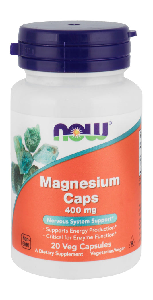 Now Magnesium 400mg Capsules, 20 Capsules - Makkah Pharmacy