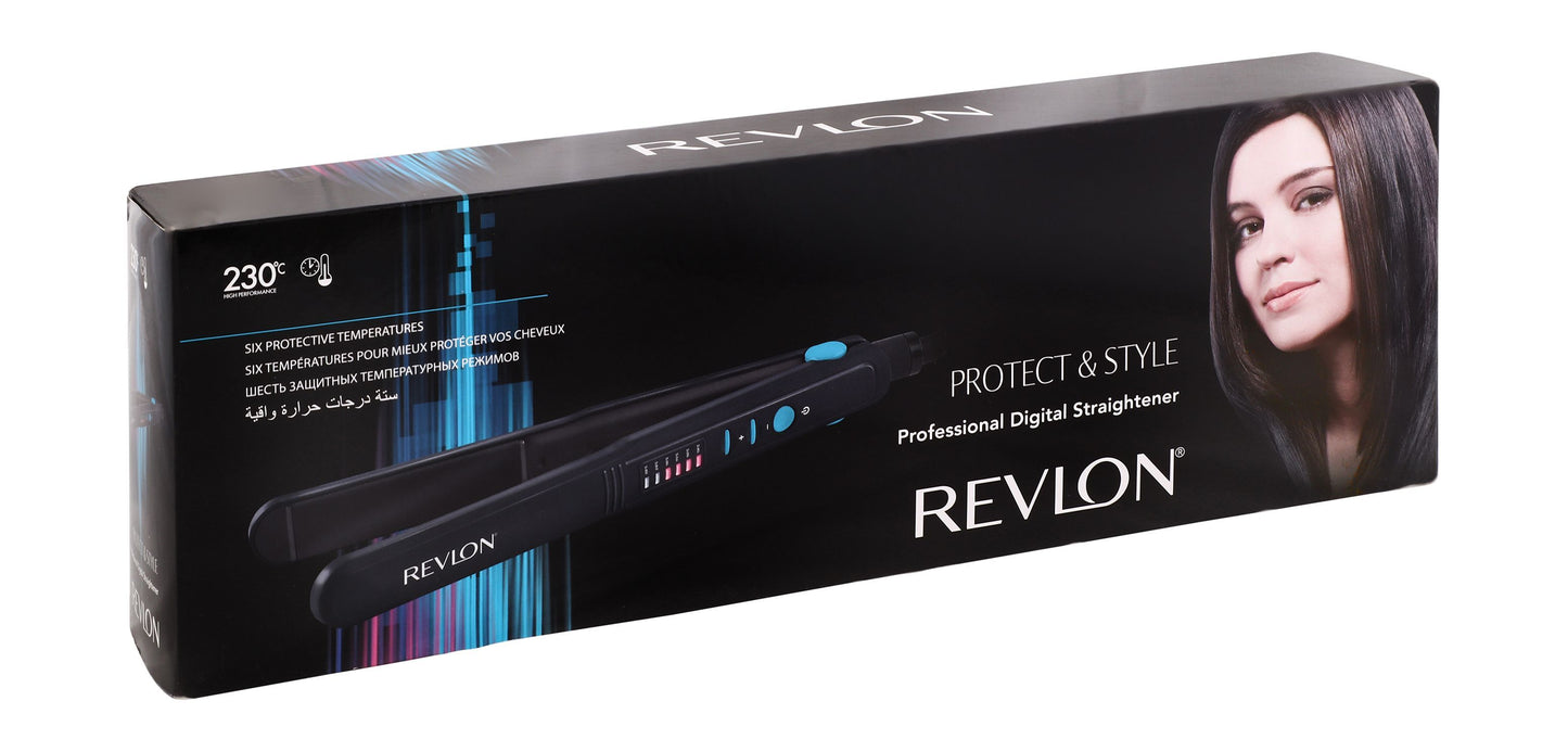 Revlon Digital Ceramic Straightener Black - Makkah Pharmacy