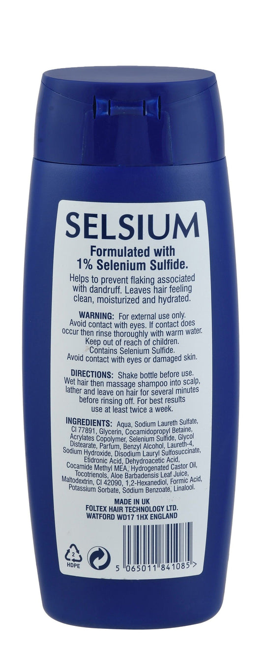 Selsium Dandruff Control Shampoo Liquid for All Hair Types, 200ml - Makkah Pharmacy