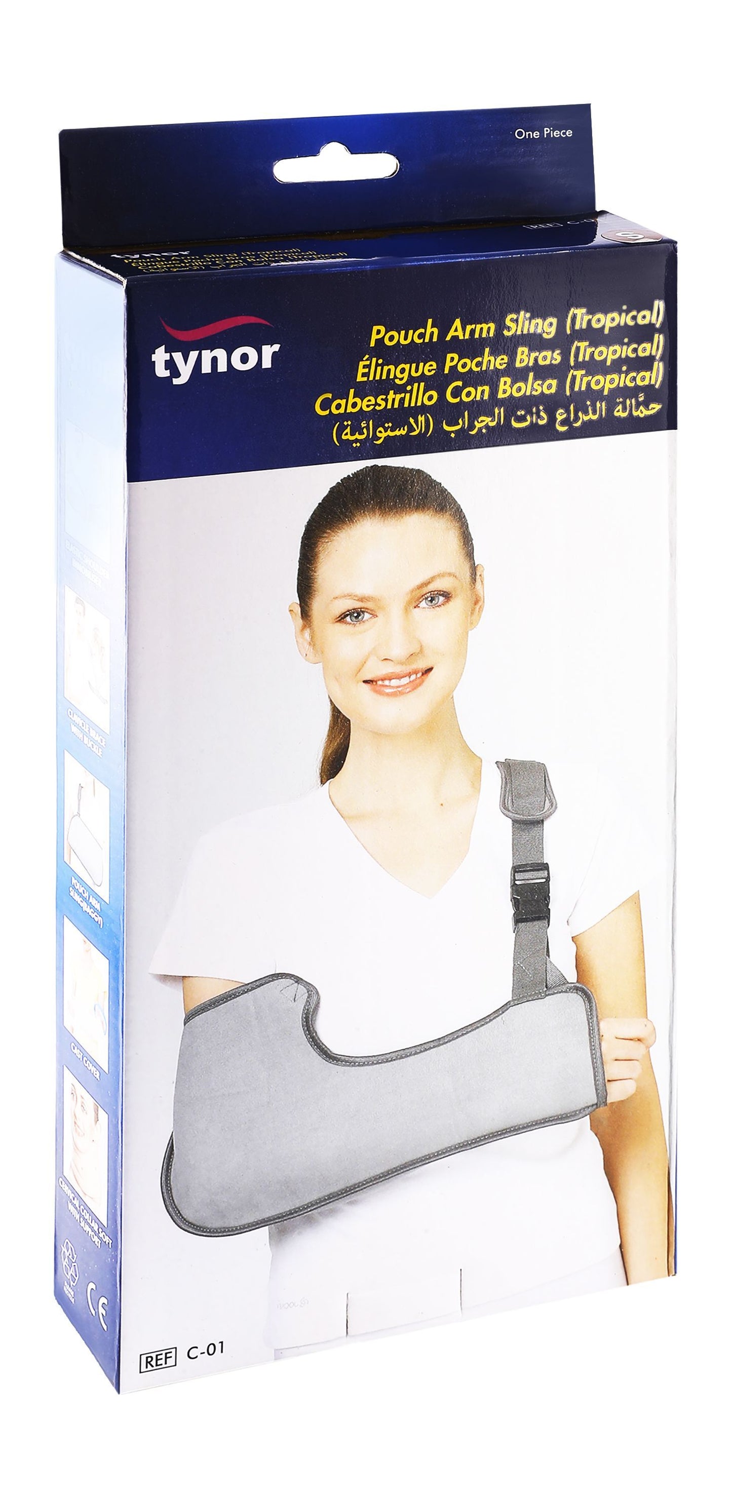 Tynor C-01 Small Tropical Pouch Arm Sling (70-80cm), 1 Piece - Makkah Pharmacy
