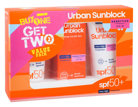 Urban Sunblock Sensitive Skin Spf 50 , 3 Pieces - Makkah Pharmacy