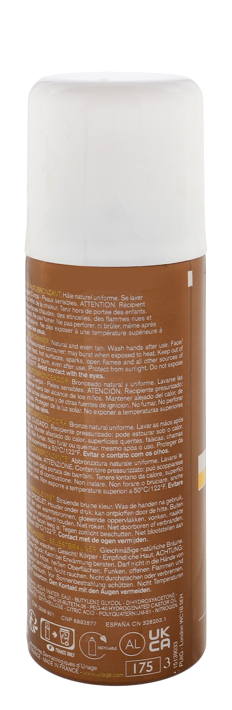 Uriage Eau Thermale Self-Tanning Thermal Hair, Body & Face Mist for Sensitive Skin 100 ml - Makkah Pharmacy