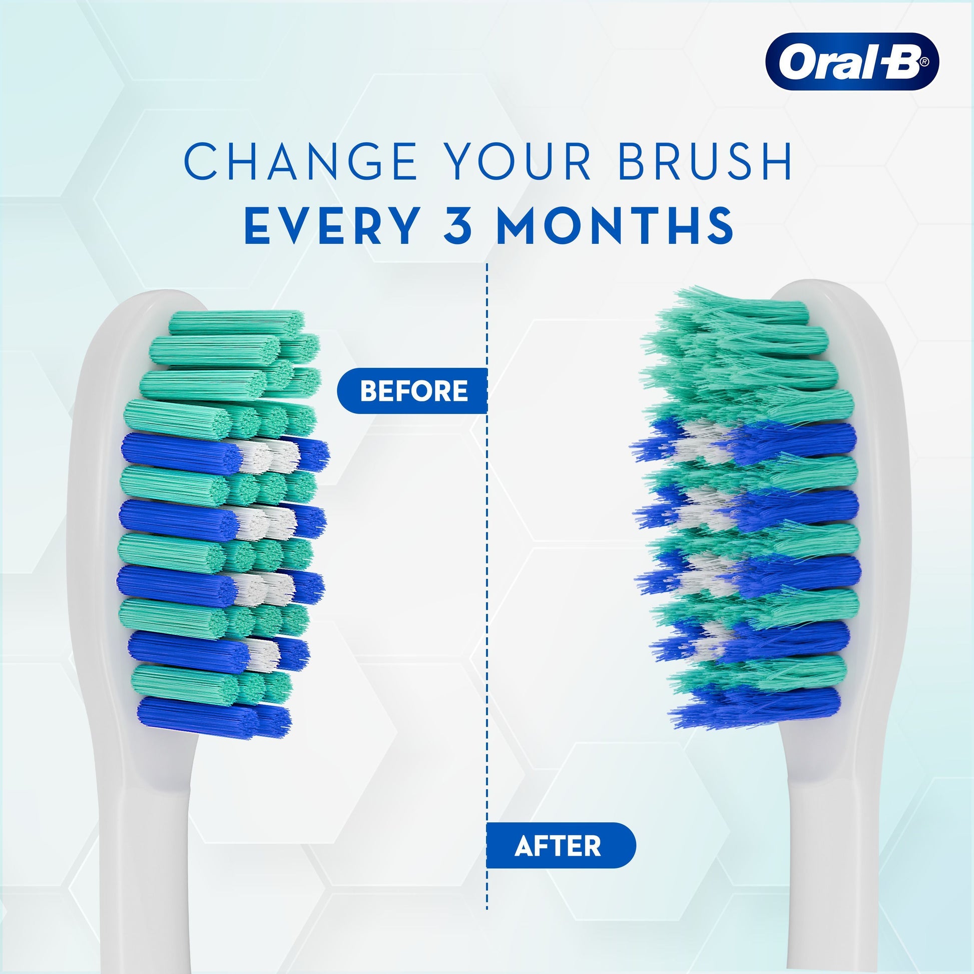 Oral-B 3D White Fresh Manual Toothbrush size 40 Medium, 2 Pieces