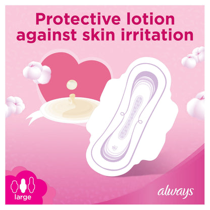 Always Ultra Thin Cottony Soft Sanitary Pads Large With Wings, 16  Pads - Makkah Pharmacy