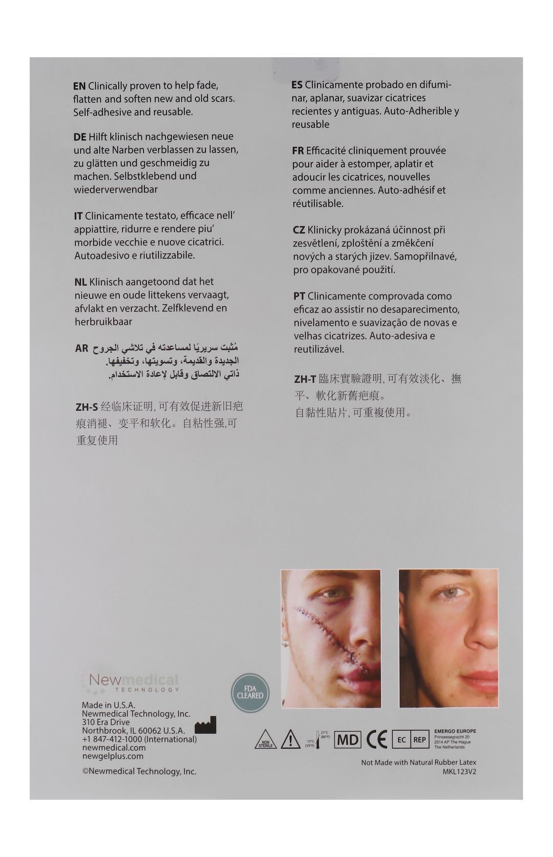 Newgel+ Clear Silicone Gel Sheets, 2 Pieces - Makkah Pharmacy