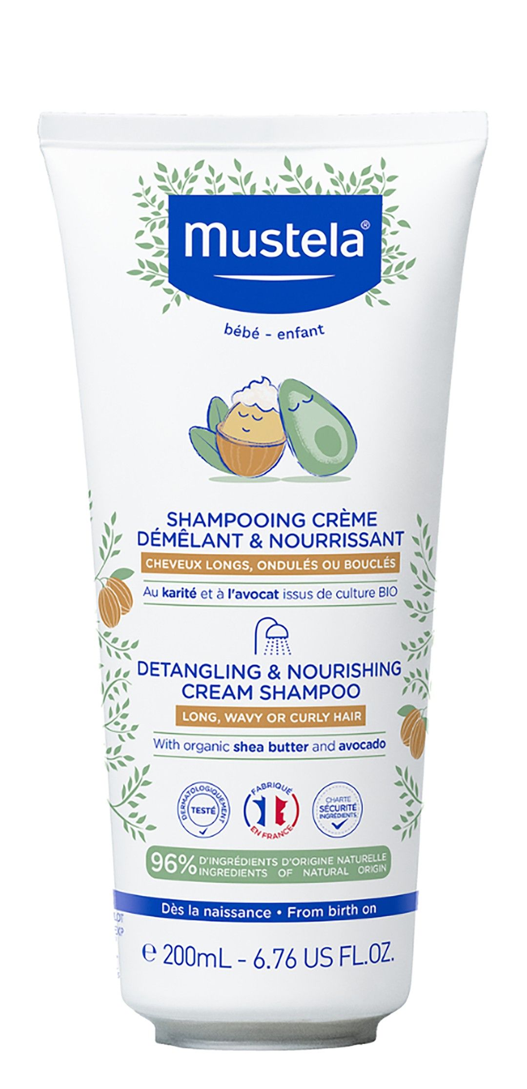 Mustela Detangling Infant Cream Shampoo, 200ml - Makkah Pharmacy