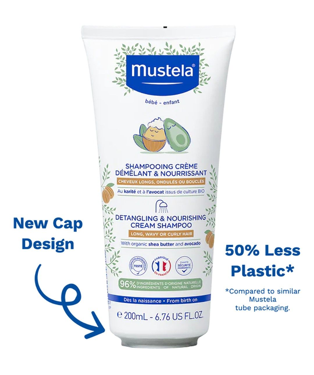Mustela Detangling Infant Cream Shampoo, 200ml - Makkah Pharmacy