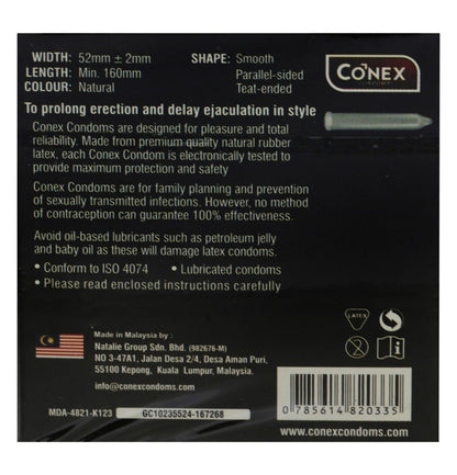 Conex Delay Condoms, 3 Pieces - Makkah Pharmacy