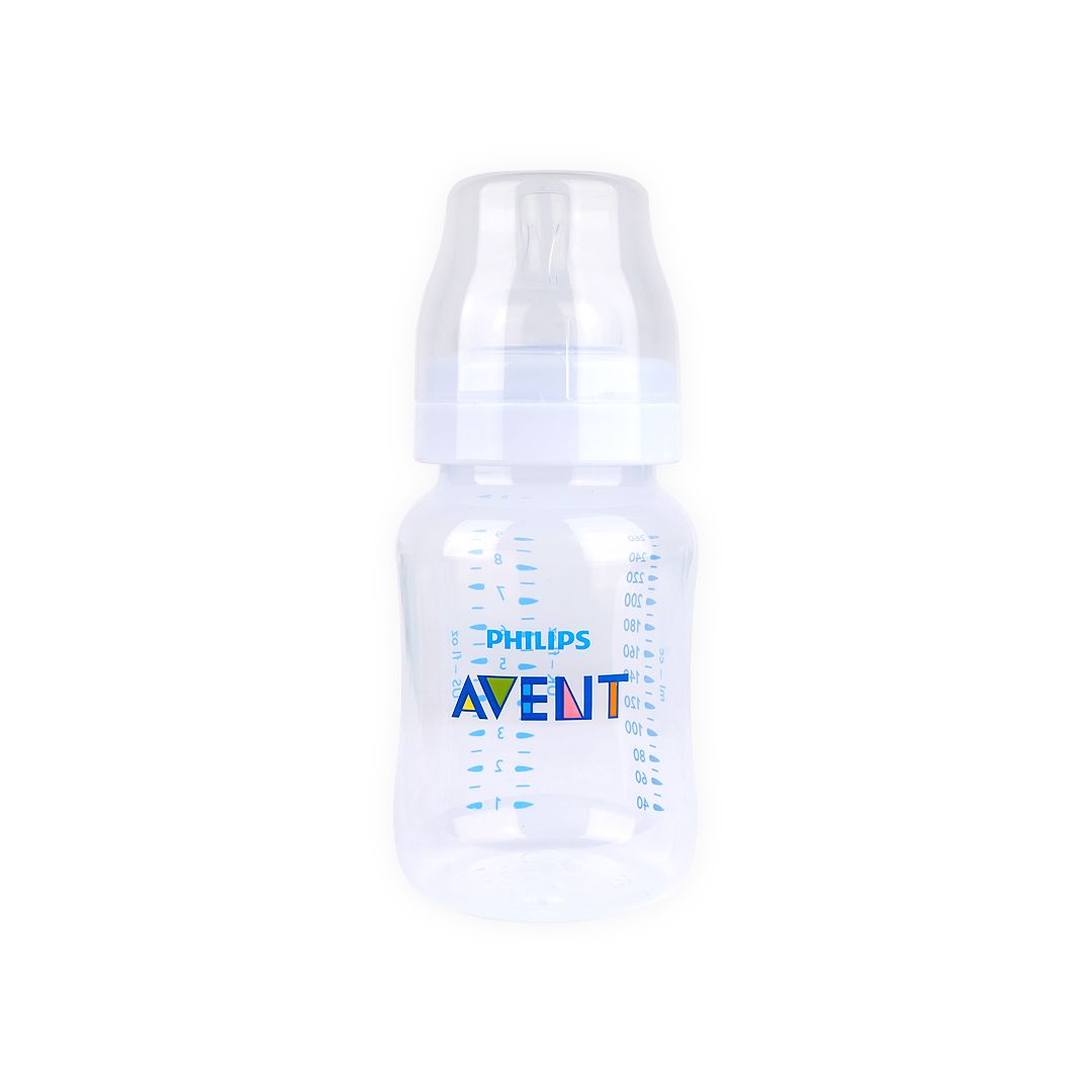 Philips Avent Slow Flow Anti-Colic 260ml Plastic Nursing Bottle (1+ Months), 1 Piece - Makkah Pharmacy