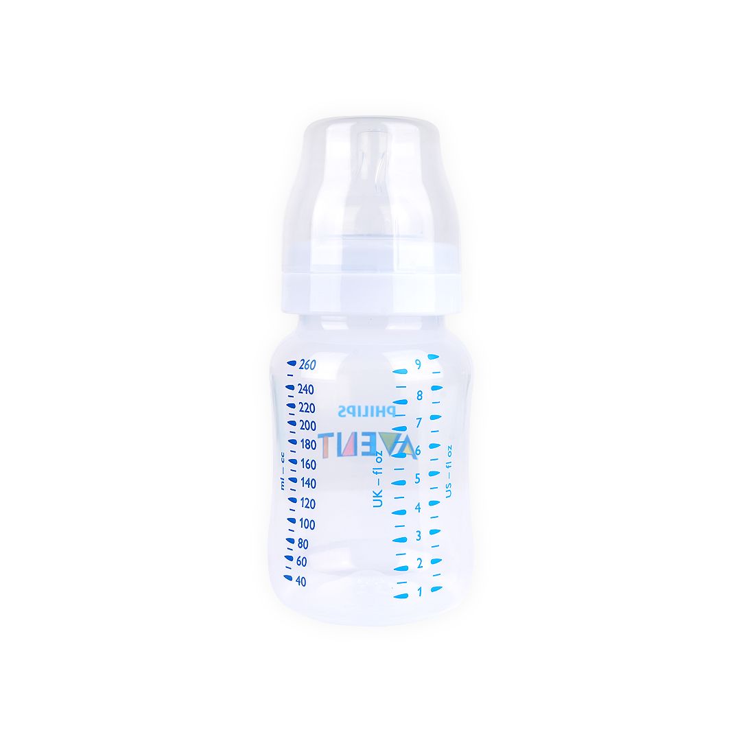 Philips Avent Slow Flow Anti-Colic 260ml Plastic Nursing Bottle (1+ Months), 1 Piece - Makkah Pharmacy