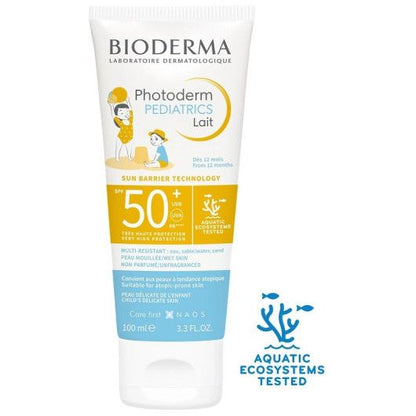 Bioderma Photoderm Pediatrics Lait Face & Body Sunscreen for Delicate & Atopic, 200ml - Makkah Pharmacy