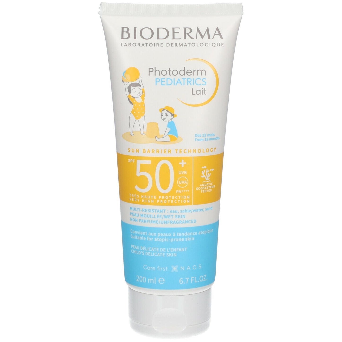 Bioderma Photoderm Pediatrics Lait Face & Body Sunscreen for Delicate & Atopic, 200ml - Makkah Pharmacy