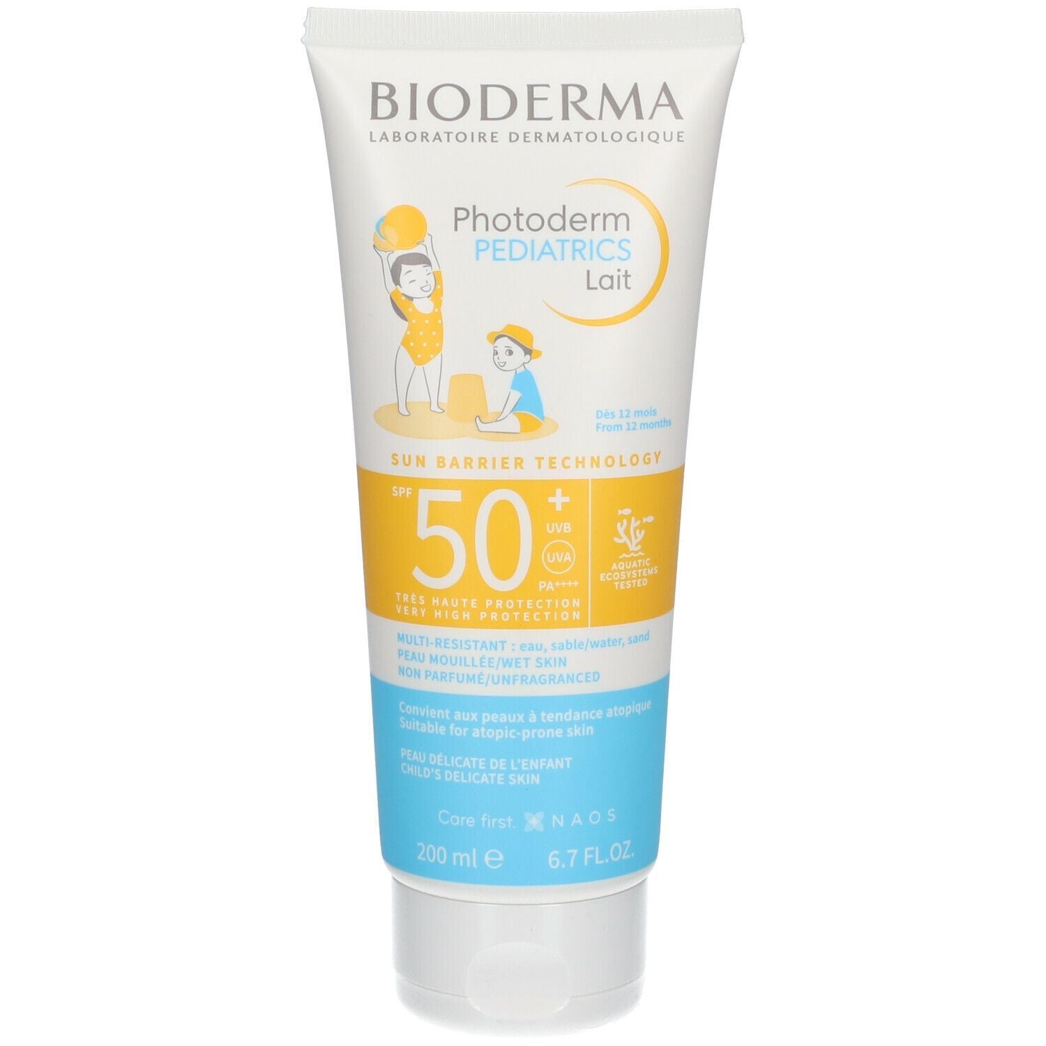 Bioderma Photoderm Pediatrics Lait Face & Body Sunscreen for Delicate & Atopic, 200ml - Makkah Pharmacy