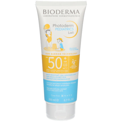 Bioderma Photoderm Pediatrics Lait Face & Body Sunscreen for Delicate & Atopic, 200ml - Makkah Pharmacy
