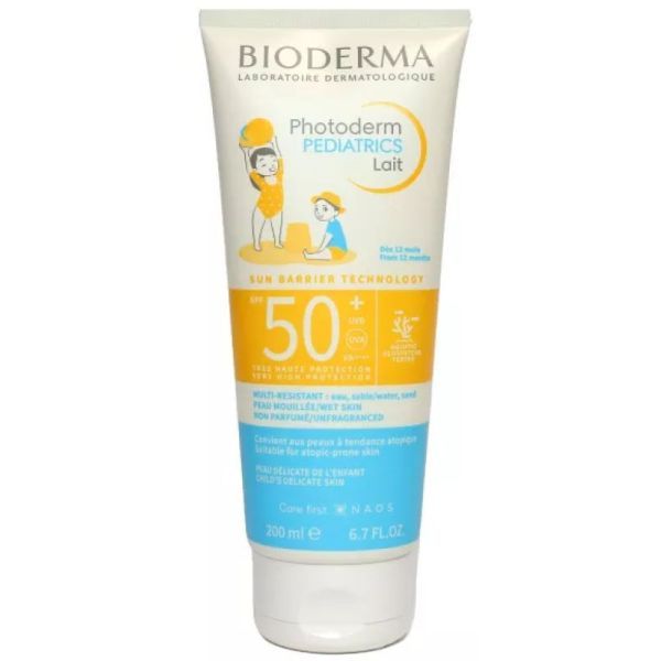 Bioderma Photoderm Pediatrics Lait Face & Body Sunscreen for Delicate & Atopic, 200ml - Makkah Pharmacy