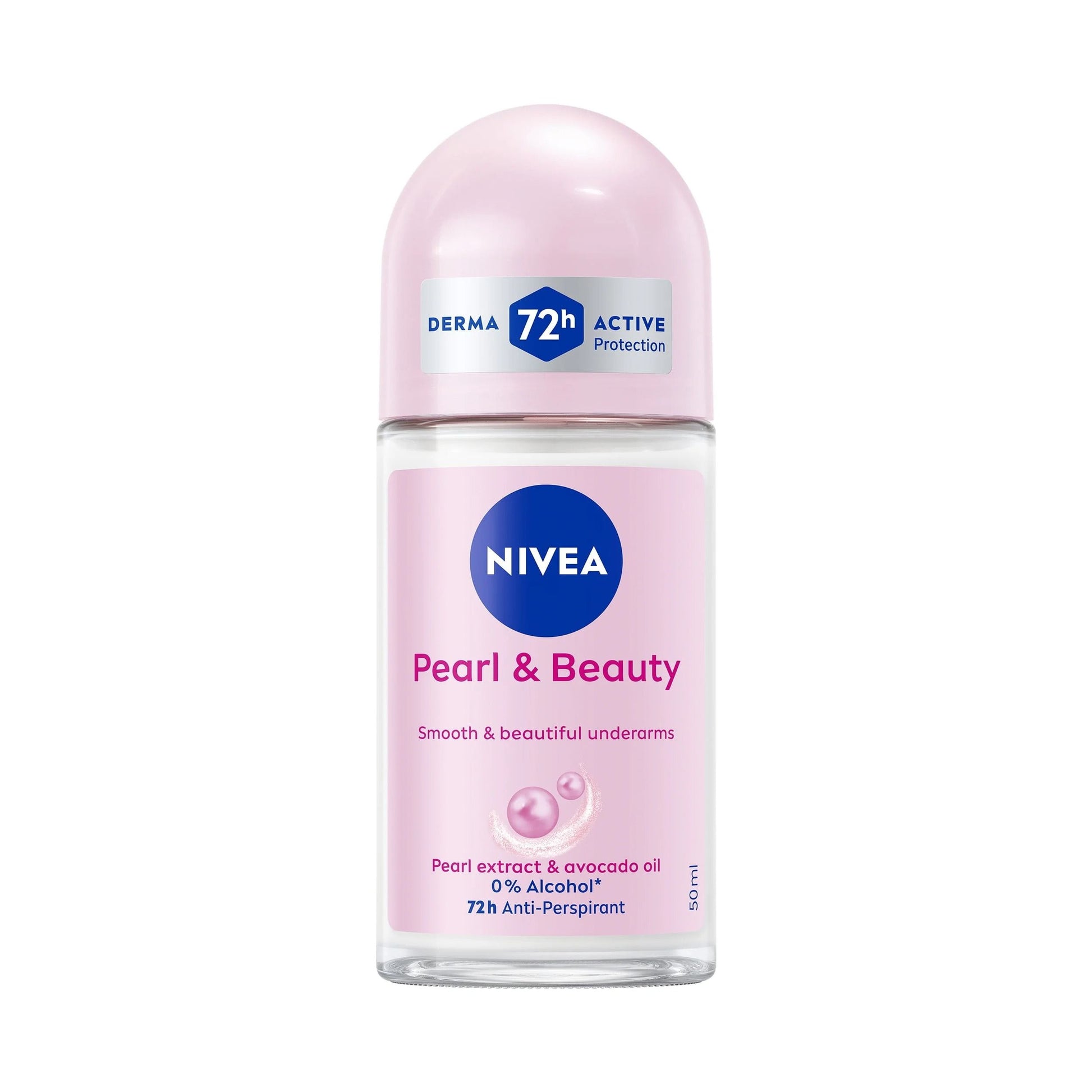 NIVEA Pearl & Beauty Antiperspirant Roll-On Deodorant for Women, 50ml - Makkah Pharmacy