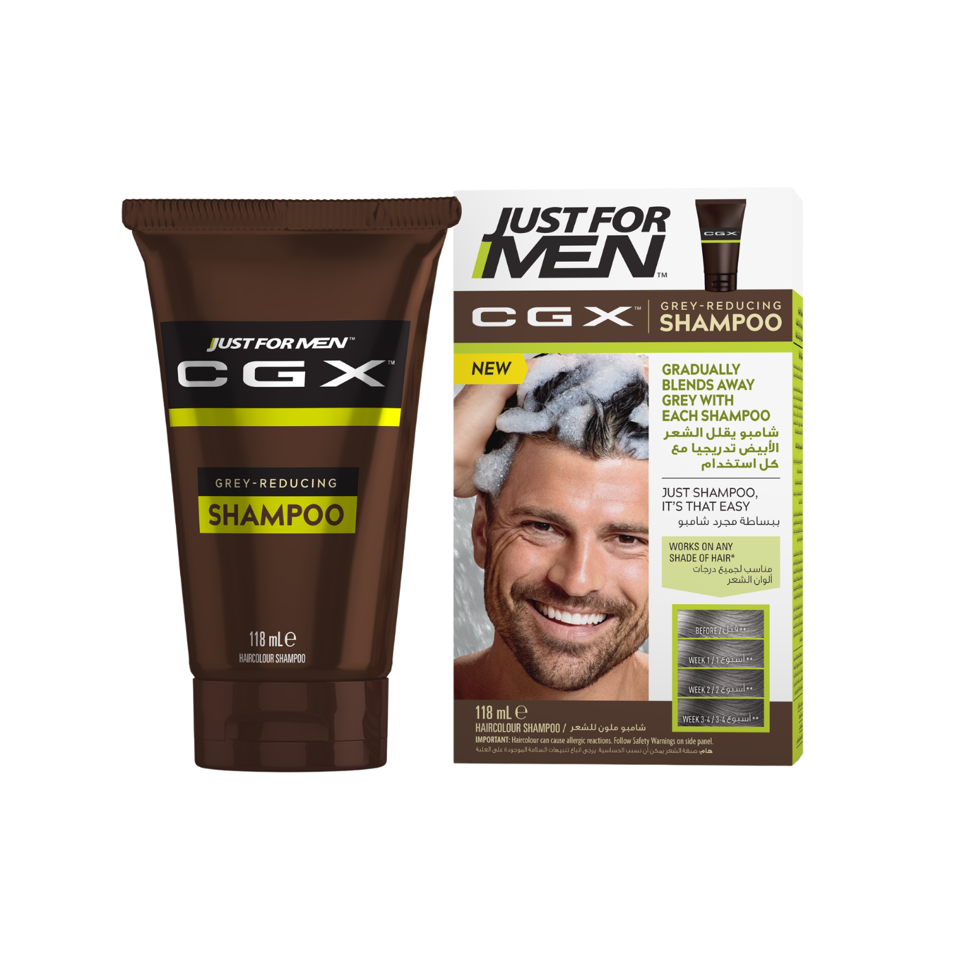 Just For Men CGX Grey Reducing Shampoo, 118ml - Makkah Pharmacy