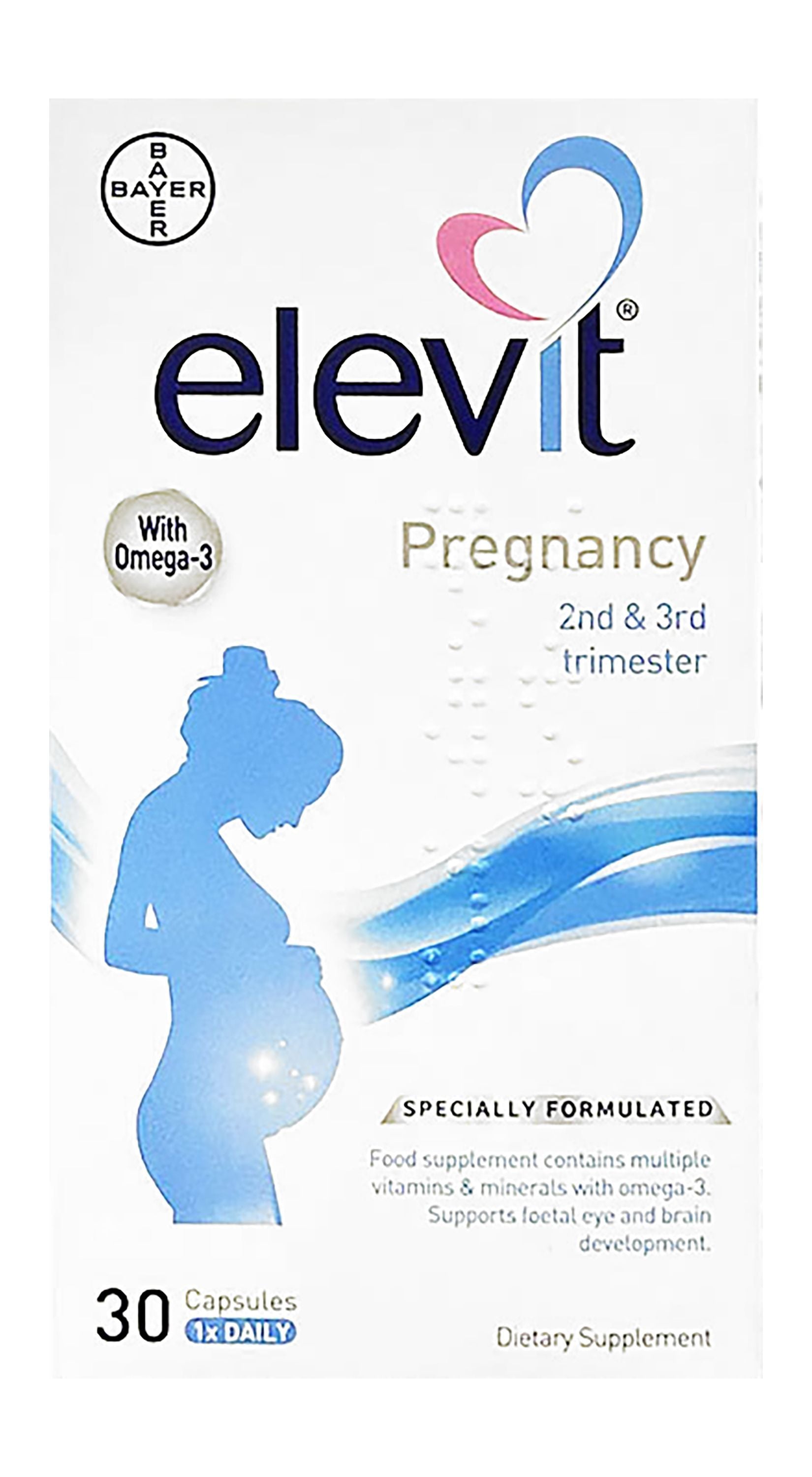 Bayer Elevit Pregnancy Omega-3 Capsules, 30 Capsules