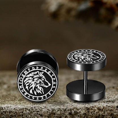 C-bo Newness Hypoallergenic White Round Card Symbols Print Stainless Steel Stud Earrings, 1 Pair - Makkah Pharmacy