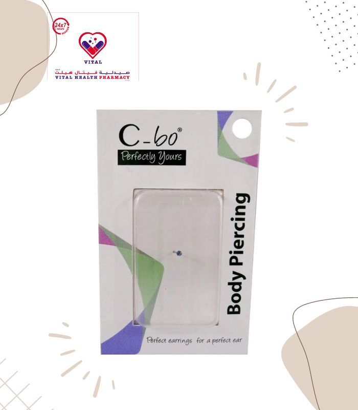 C-bo Mini Series Hypoallergenic Sterile Green Zirconia Stainless Steel Stud Earrings, 1 Pair - Makkah Pharmacy
