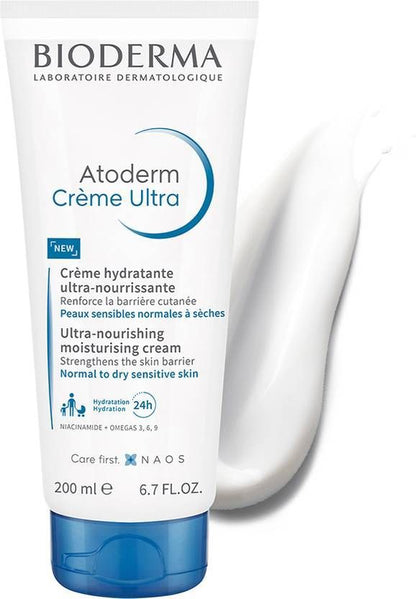 Bioderma Atoderm 24H Hydrating Ultra Body Creams for Normal to Dry & Sensitive Skin, 2x200ml - Makkah Pharmacy