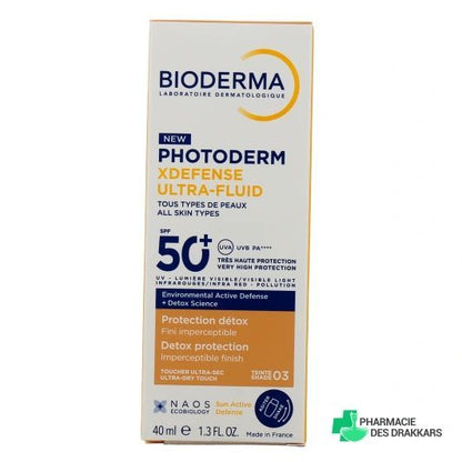 Bioderma Photoderm Xdefense Tinted Ultra Fluid Spf 50+ Sunscreen Lotion - 03, 40ml - Makkah Pharmacy