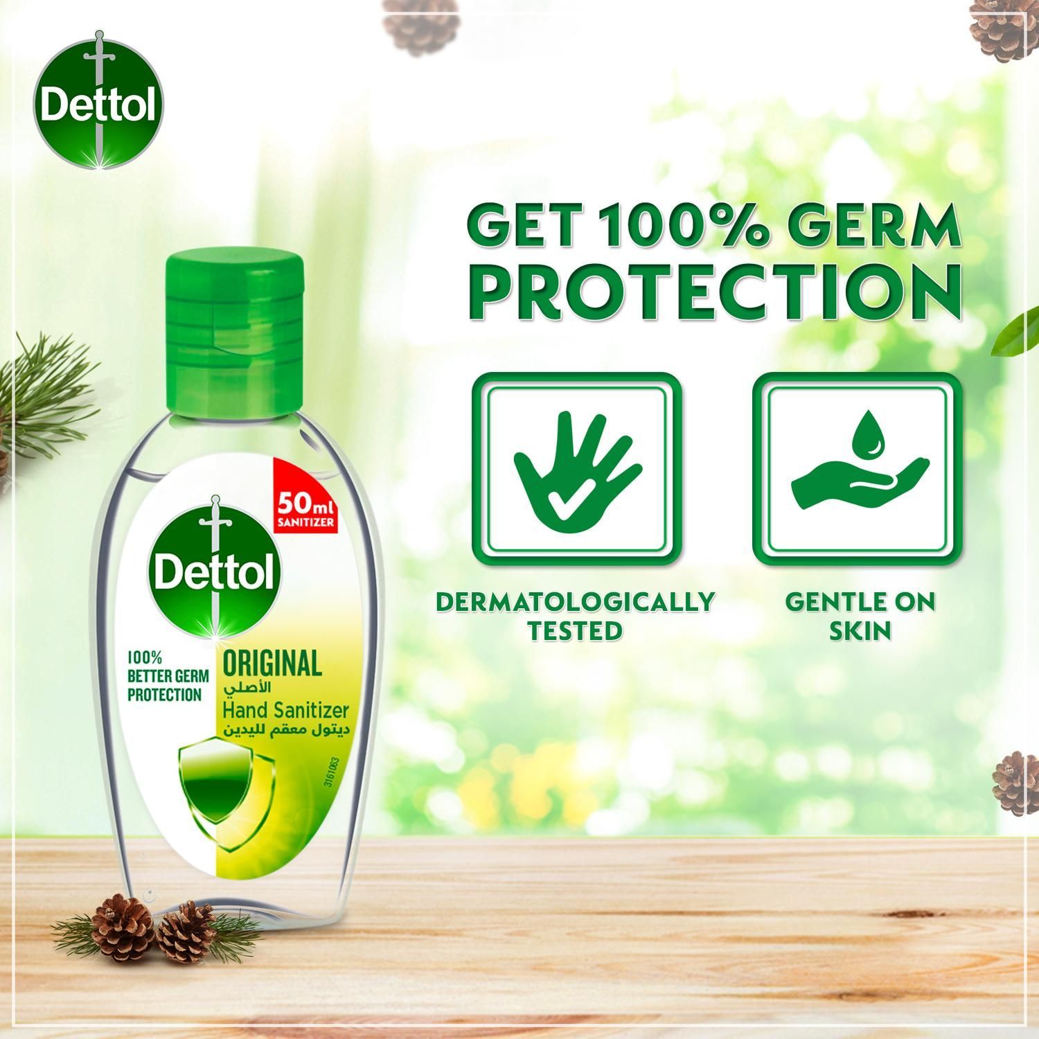 Dettol Original Hand Sanitizer, 50ml - Makkah Pharmacy
