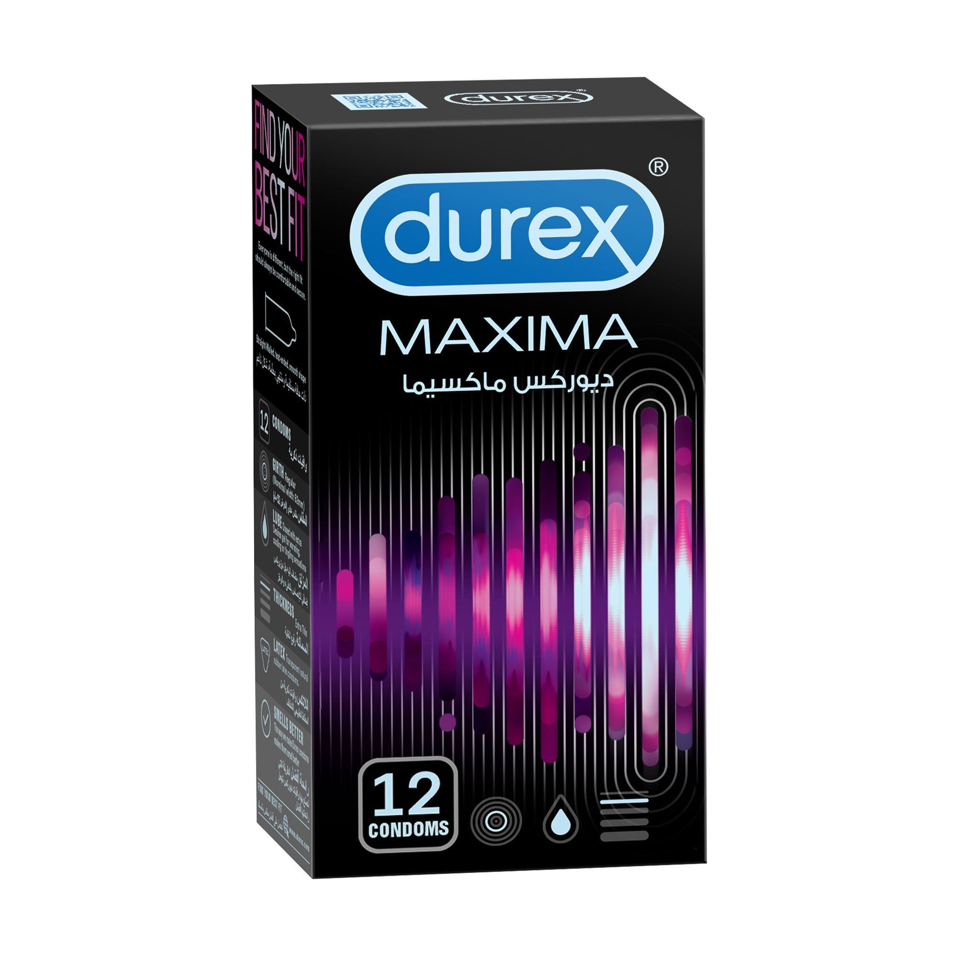 Durex Maxima Condoms, 12 Pieces - Makkah Pharmacy