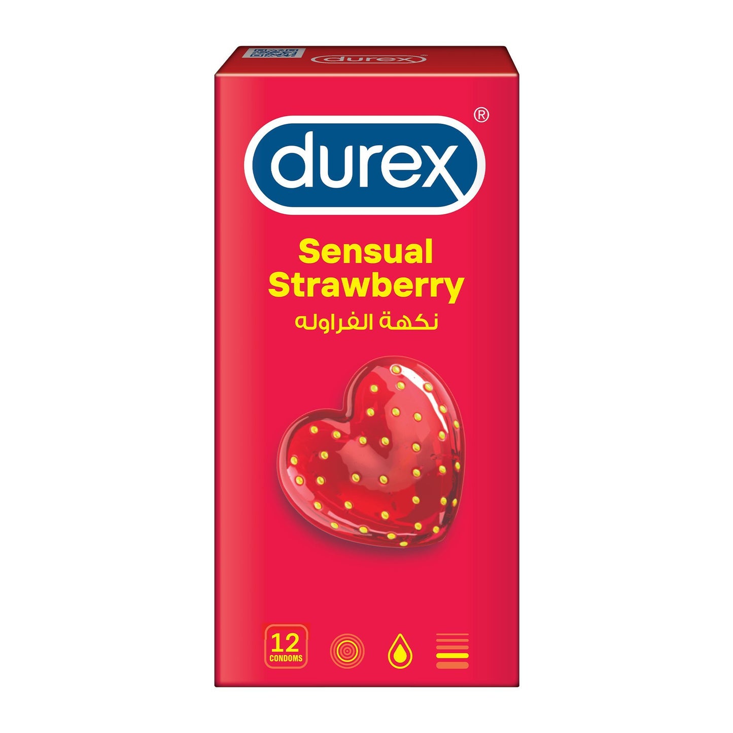 Durex Sensual Strawberry Condoms, 12 Pieces - Makkah Pharmacy