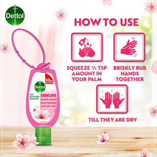 Dettol Skincare Hand Sanitizer with Jacket, 50ml - Makkah Pharmacy