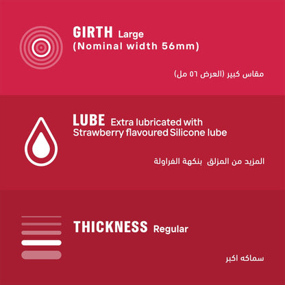 Durex Sensual Strawberry Condoms, 12 Pieces - Makkah Pharmacy