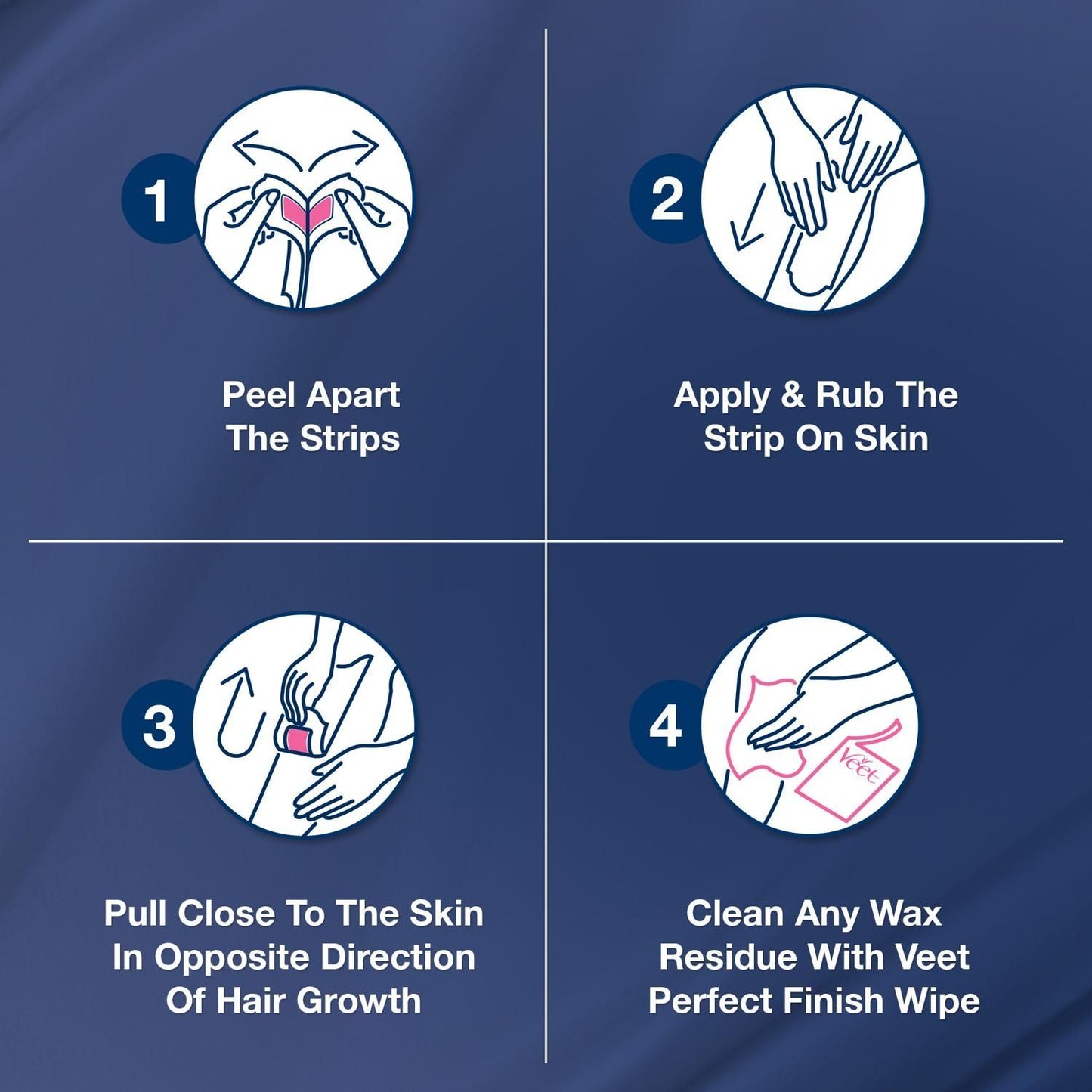 Veet Professional Hair Removal Wax Strips for Dry Skin Legs & Body, 20 Strips - Makkah Pharmacy