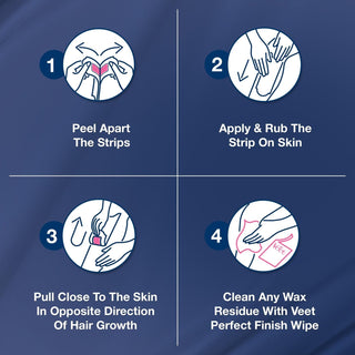 Veet Professional Hair Removal Wax Strips for Dry Skin Legs & Body, 20 Strips - Makkah Pharmacy