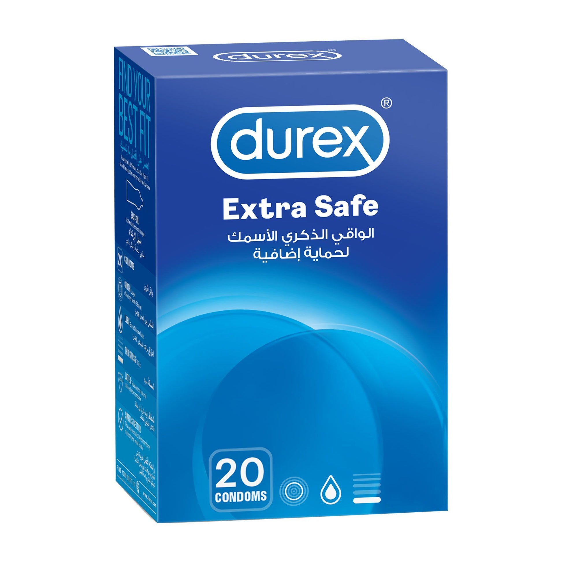 Durex Extra Safe Condoms, 20 Pieces - Makkah Pharmacy