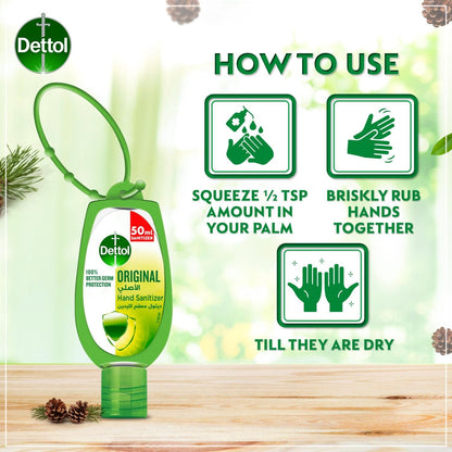 Dettol Original Hand Sanitizer, 50ml - Makkah Pharmacy