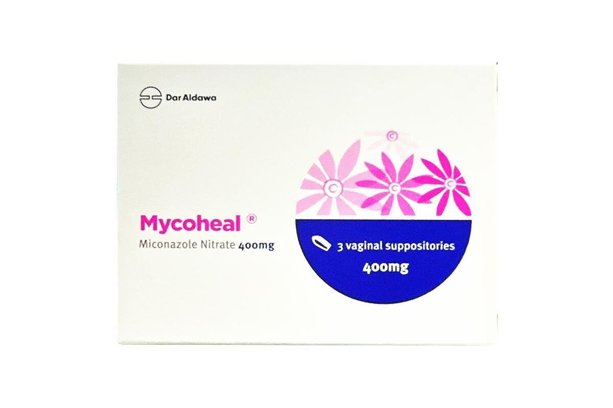 Mycoheal 400mg Miconazole Nitrate Vaginal Suppositories, 3 suppositories