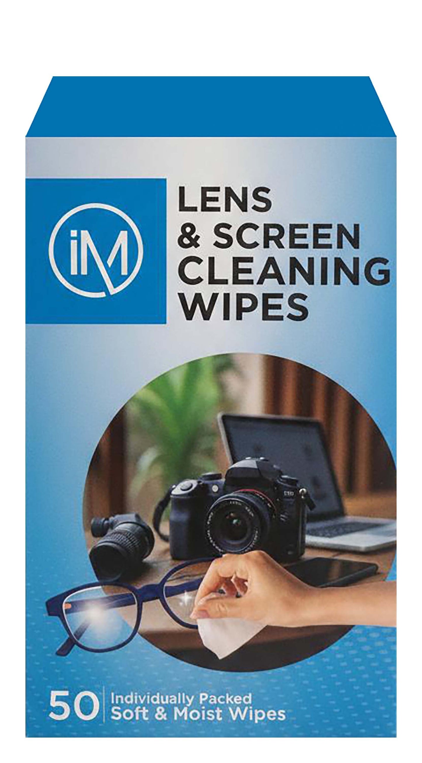 IM Lens & Screen Cleaning Wipes, 50 Pieces